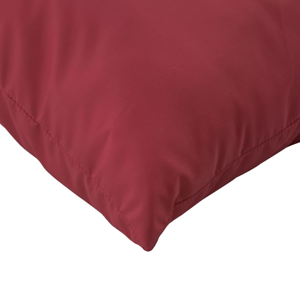 Cuscini per Pallet 2 pz Rosso Vino in Tessuto