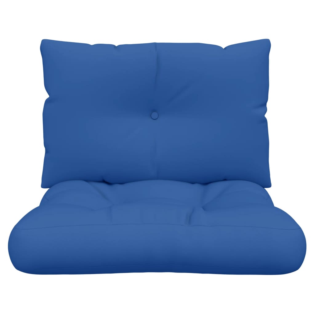 Cuscini per Pallet 2 pz Blu Reale in Tessuto