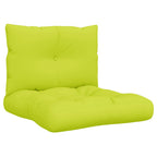 Cuscini per Divani in Pallet 2 pz Verde Intenso in Tessuto