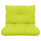 Cuscini per Divani in Pallet 2 pz Verde Intenso in Tessuto