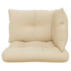 Cuscini per Pallet 3 pz Beige in Tessuto