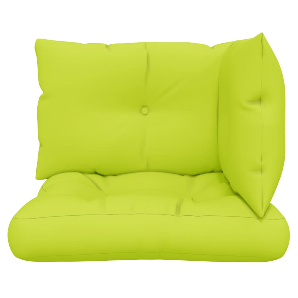 Cuscini per Pallet 3 pz Verde Intenso in Tessuto
