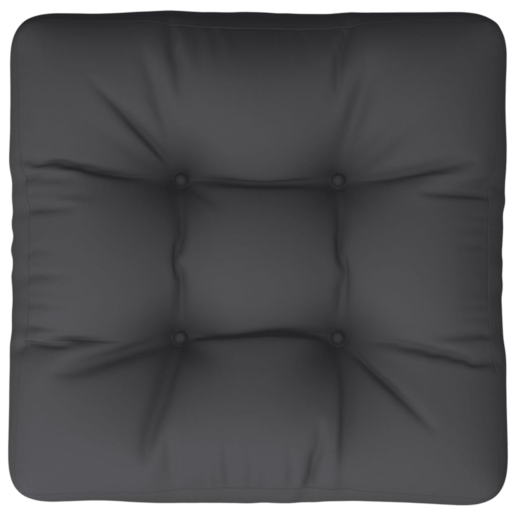 Cuscino per Pallet Nero 60x61,5x10 cm in Tessuto