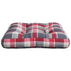 Cuscino per Pallet Rosso a Quadri in Tessuto