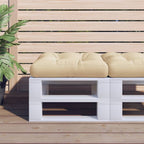 Cuscino per Pallet Beige 58x58x10 cm in Tessuto