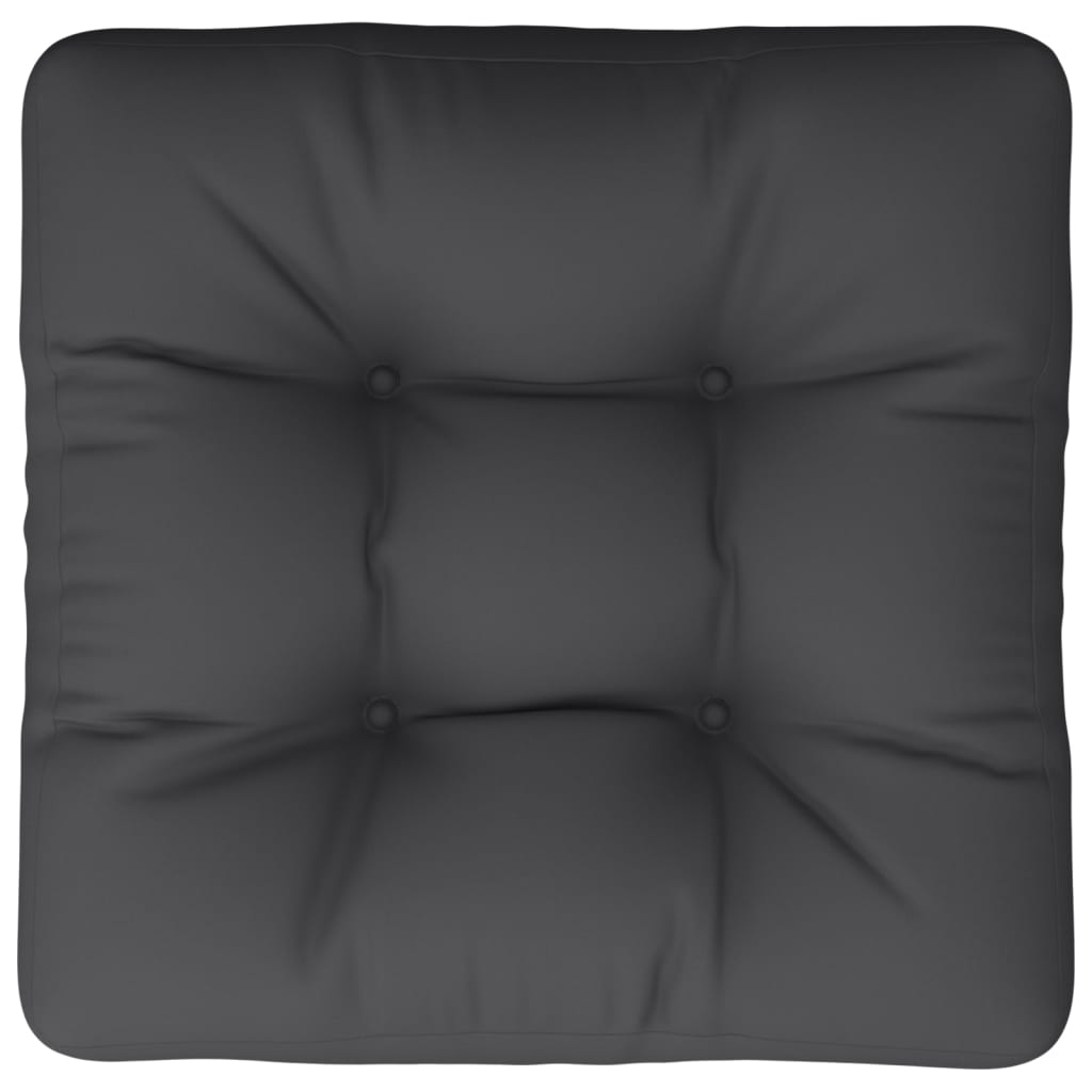 Cuscino per Pallet Nero 58x58x10 cm in Tessuto