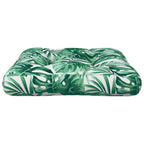 Cuscino per Pallet Motivo a Foglie 58x58x10 cm Tessuto