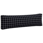 Cuscini per Pallet 2 pz Motivo a Quadri Nero in Tessuto Oxford