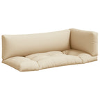 Cuscini per Pallet 3 pz Beige in Tessuto