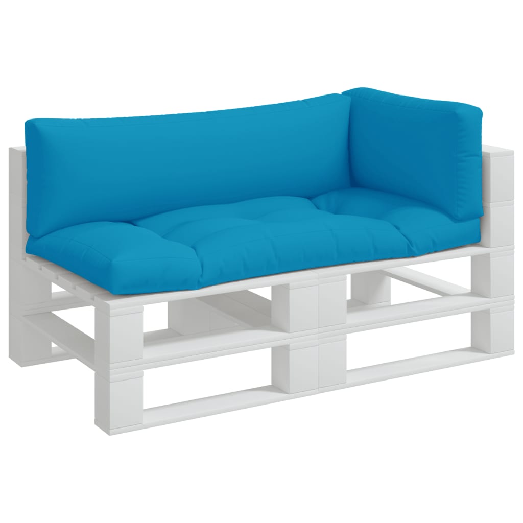 Cuscini per Pallet 3 pz Azzurro in Tessuto