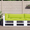 Cuscini per Pallet 3 pz Verde Intenso in Tessuto
