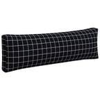 Cuscini per Pallet 3 pz Motivo a Quadri Nero in Tessuto Oxford