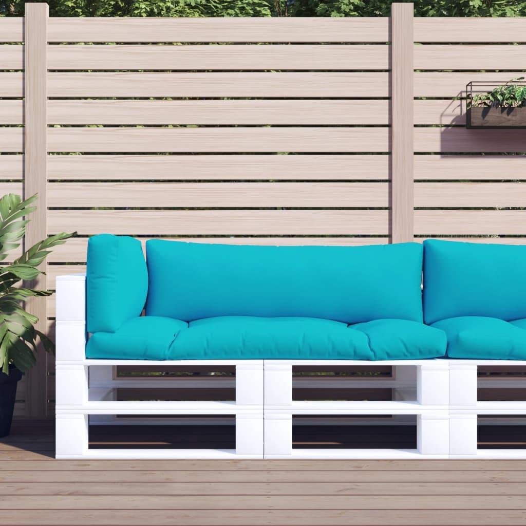 Cuscini per Pallet 3 pz Turchese in Tessuto Oxford