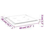 Cuscini per Sedia 2 pz Motivo a Foglie 40x40x4 cm Tessuto