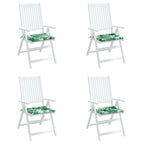 Cuscini per Sedia 4 pz Motivo a Foglie 40x40x4 cm Tessuto