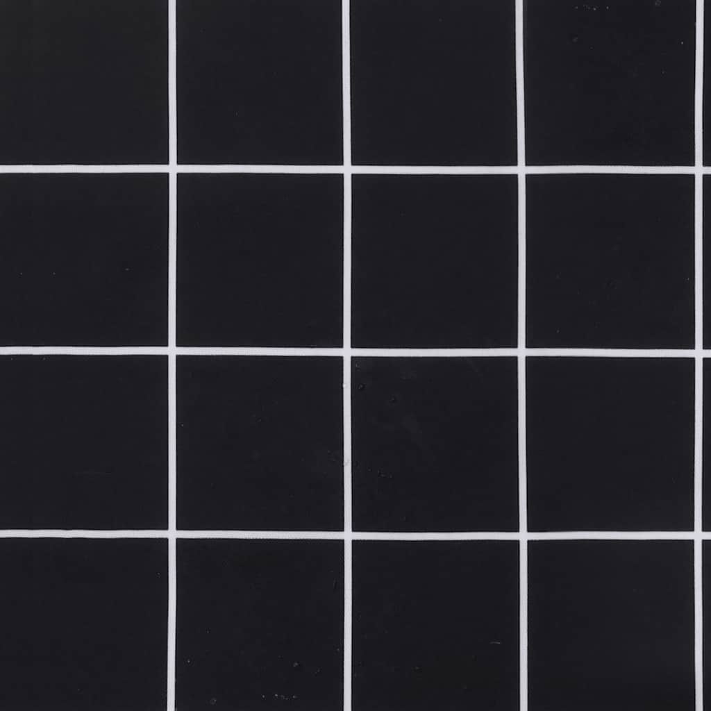 Cuscini Sedia 2 pz Motivo a Quadri Nero 40x40x4 cm in Tessuto