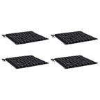 Cuscini Sedia 4 pz Motivo a Quadri Nero 40x40x4 cm in Tessuto