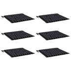 Cuscini Sedia 6 pz Motivo a Quadri Nero 40x40x4 cm in Tessuto