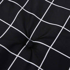 Cuscini Sedia 6 pz Motivo a Quadri Nero 40x40x4 cm in Tessuto