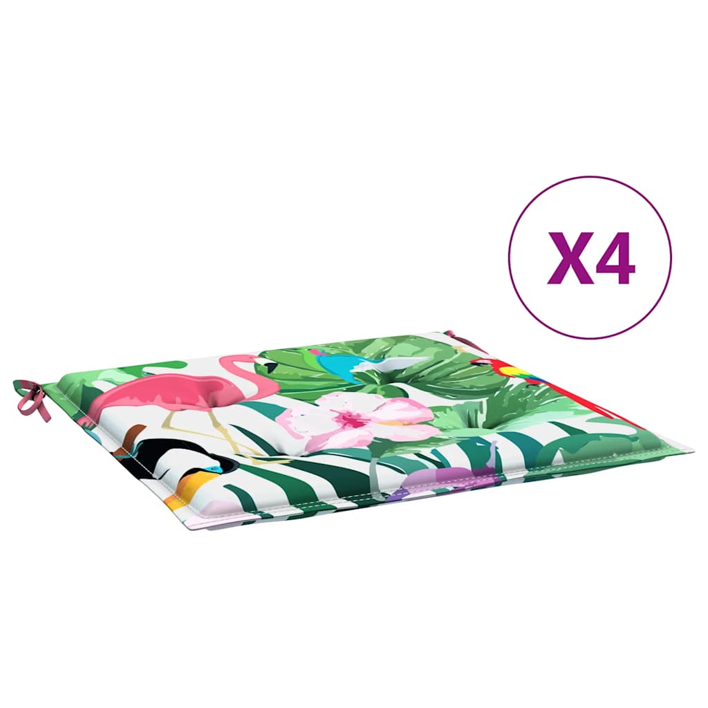 Cuscini per Sedia 4pz Multicolore 40x40x4 cm in Tessuto
