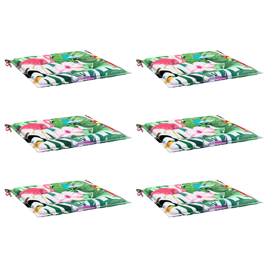 Cuscini per Sedia 6 pz Multicolore 40x40x4 cm in Tessuto