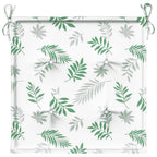 Cuscini per Sedia 4 pz Motivo a Foglie 40x40x4 cm Tessuto