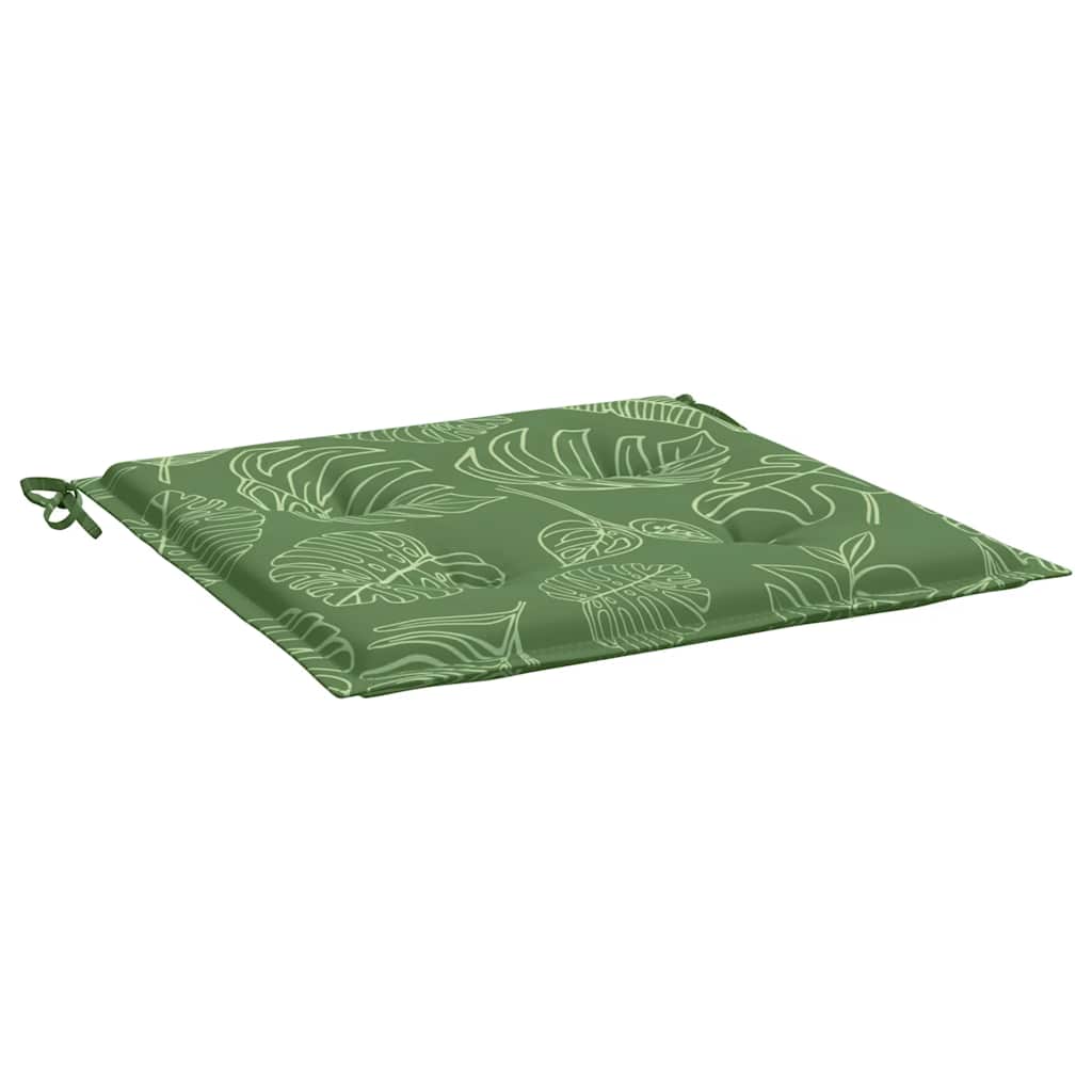 Cuscini per Sedia 2 pz Motivo a Foglie 40x40x4 cm Tessuto