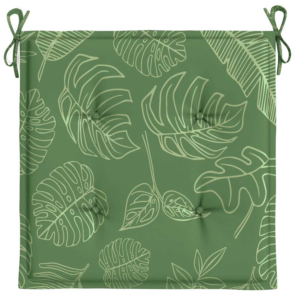 Cuscini per Sedia 2 pz Motivo a Foglie 40x40x4 cm Tessuto