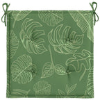 Cuscini per Sedia 2 pz Motivo a Foglie 40x40x4 cm Tessuto