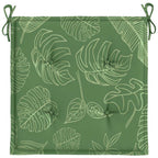Cuscini per Sedia 6 pz Motivo a Foglie 40x40x4 cm Tessuto