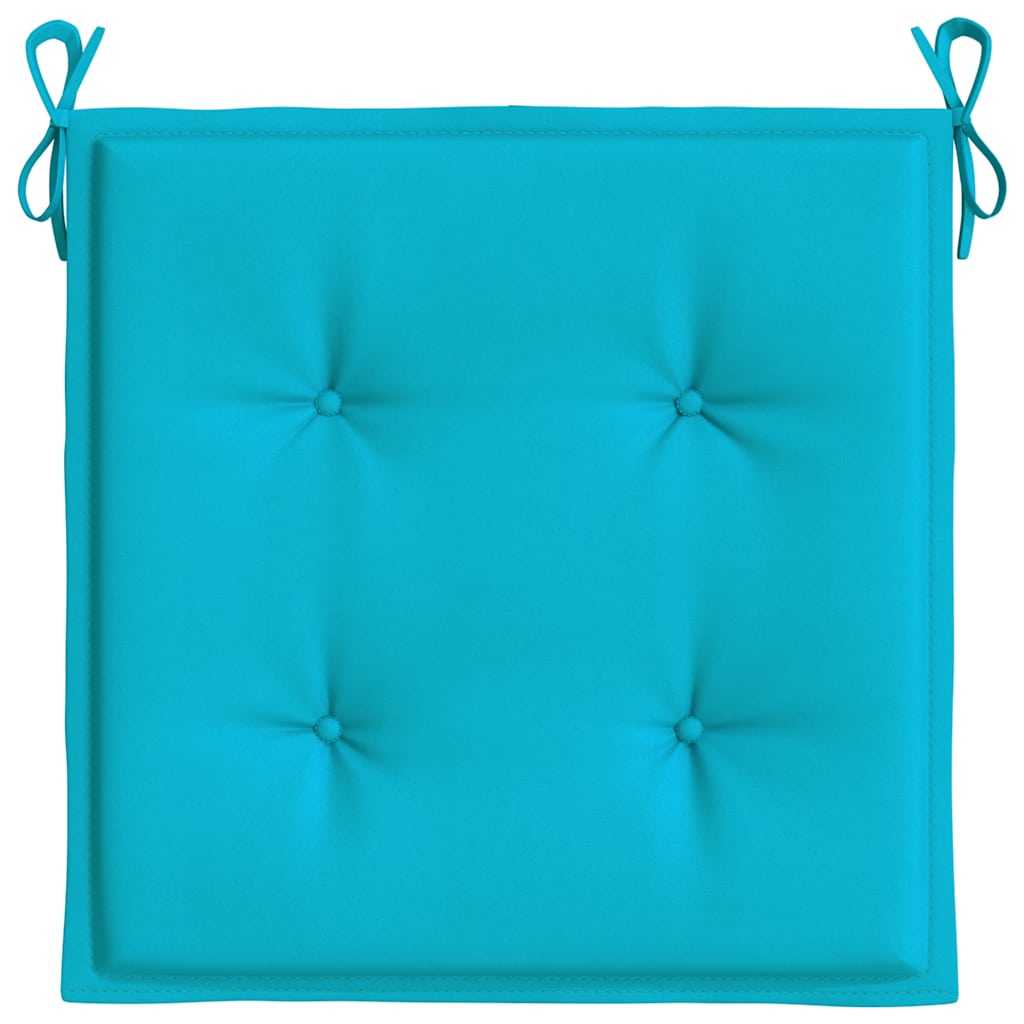 Cuscini per Sedia 4 pz Turchese 40x40x4 cm in Tessuto