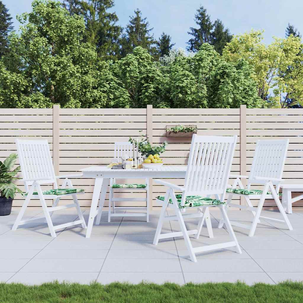 Cuscini per sedie 4 pcs Motivo Foglia 50 x 50 x 4 cm