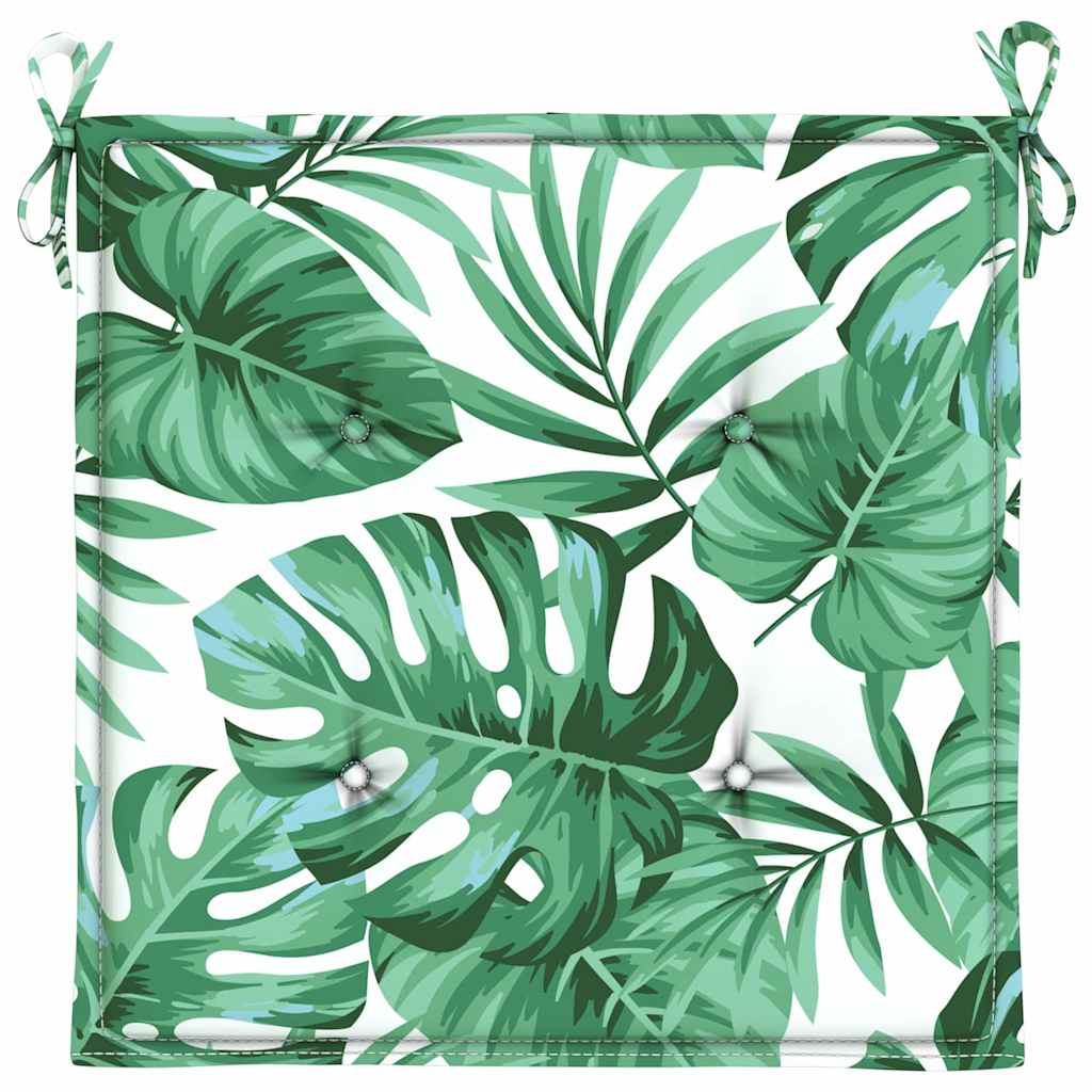 Cuscini per sedie 4 pcs Motivo Foglia 50 x 50 x 4 cm