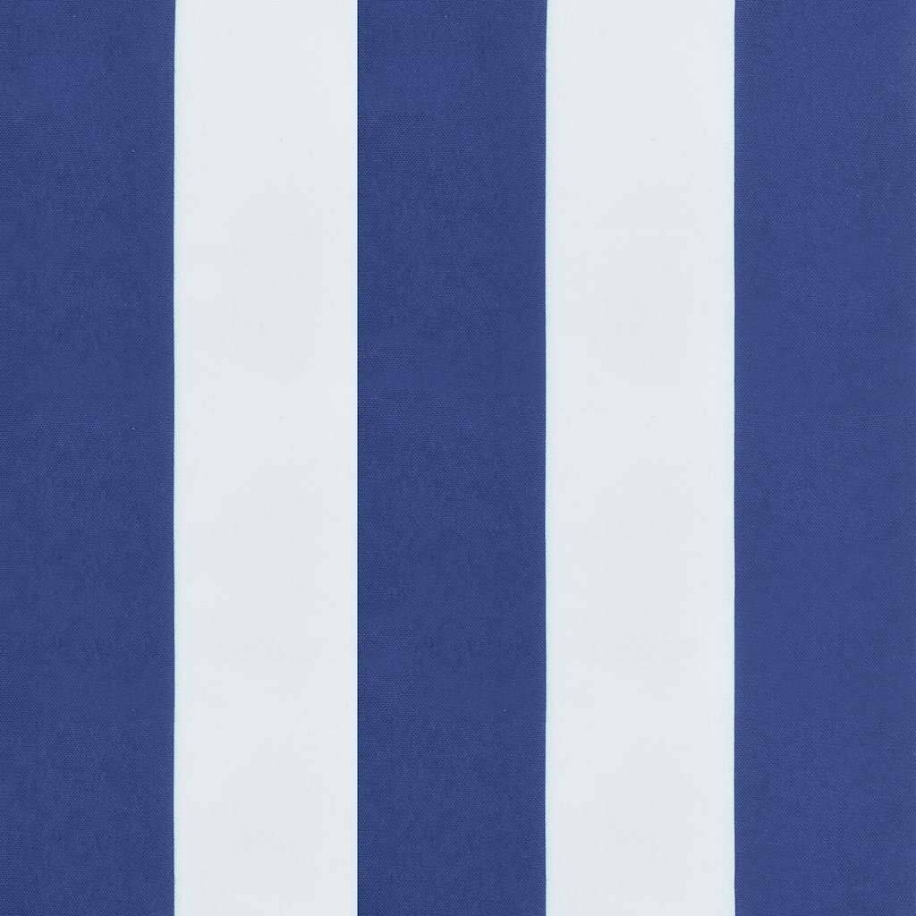 Cuscini per Sedia 2pz Strisce Bianche e Blu 50x50x4 cm Tessuto