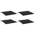 Cuscini per Sedia 4 pz Motivo a Quadri Nero 50x50x4cm Tessuto