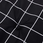 Cuscini per Sedia 4 pz Motivo a Quadri Nero 50x50x4cm Tessuto