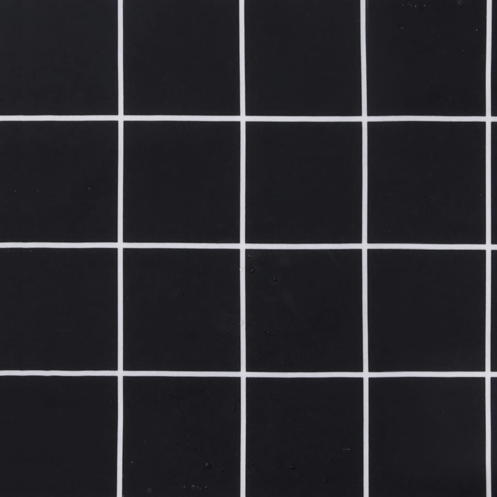 Cuscini per Sedia 4 pz Motivo a Quadri Nero 50x50x4cm Tessuto