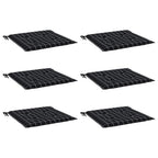 Cuscini per Sedia 6 pz Motivo a Quadri Nero 50x50x4cm Tessuto