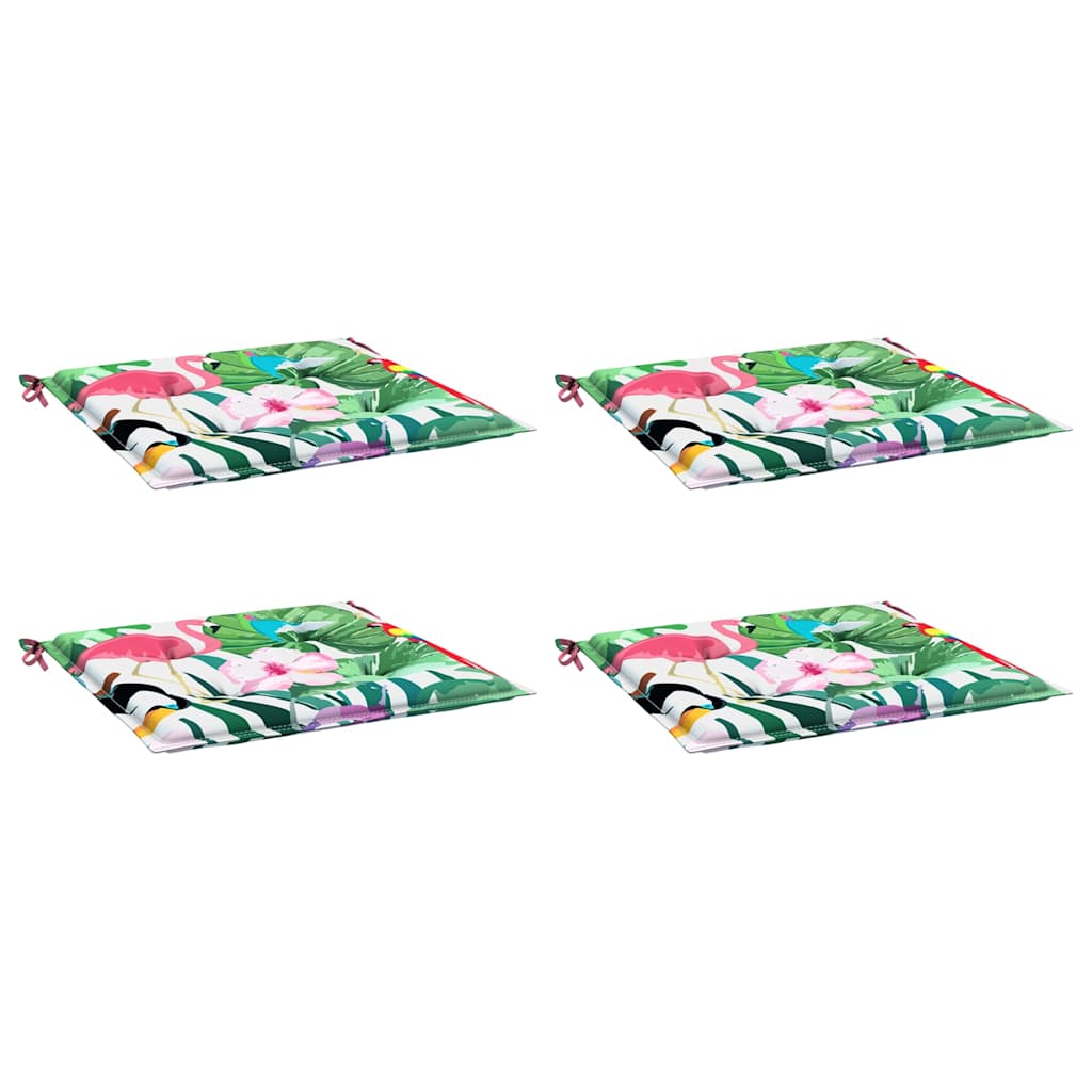 Cuscini per Sedia 4 pz Multicolore 50x50x4 cm in Tessuto