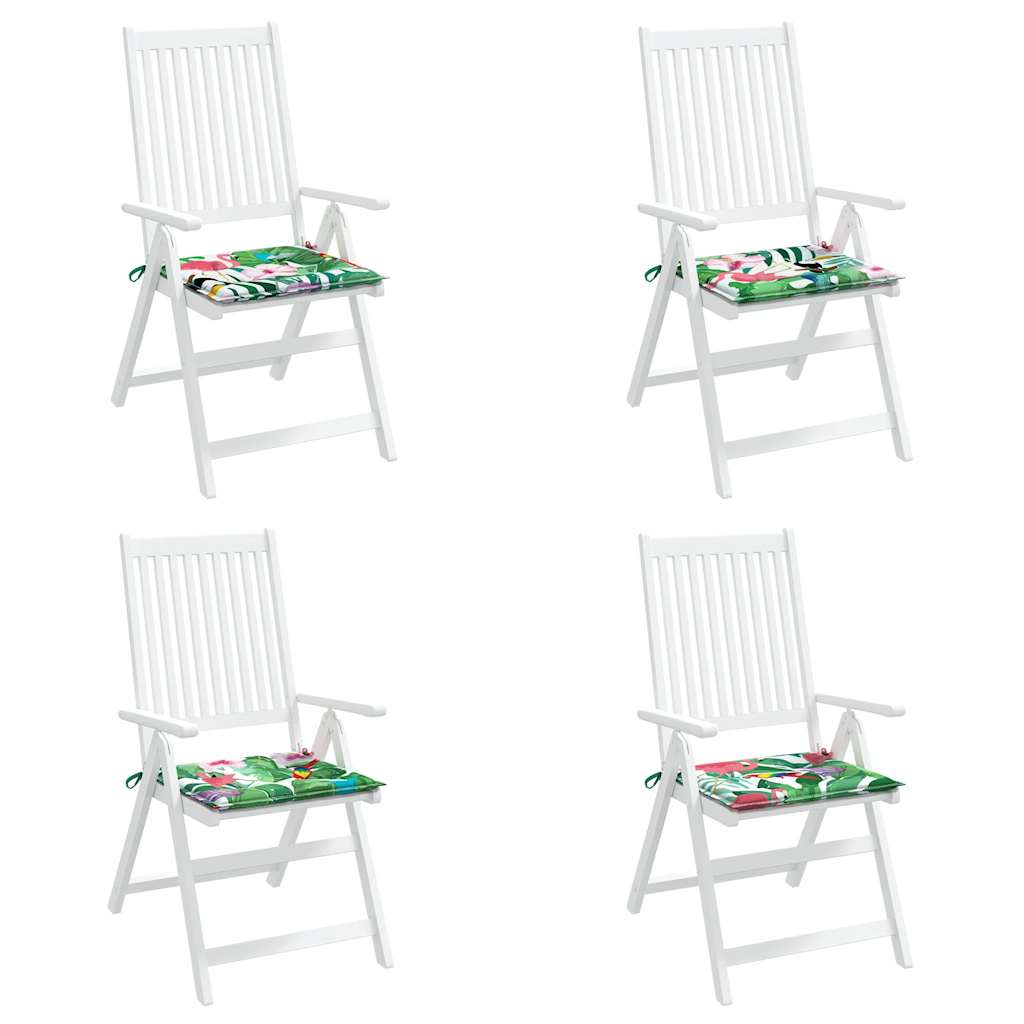 Cuscini per Sedia 4 pz Multicolore 50x50x4 cm in Tessuto
