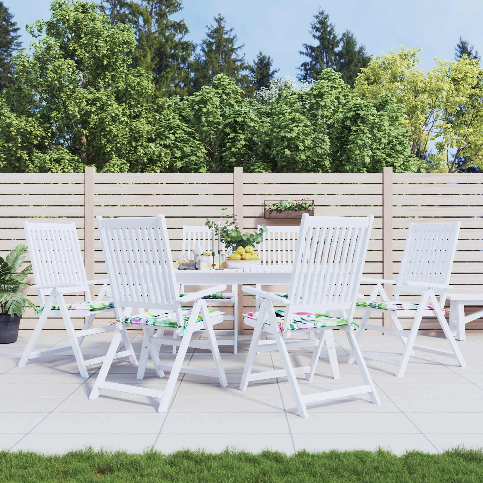 Cuscini per sedie 6 pcs Multicolore 50 x 50 x 4 cm