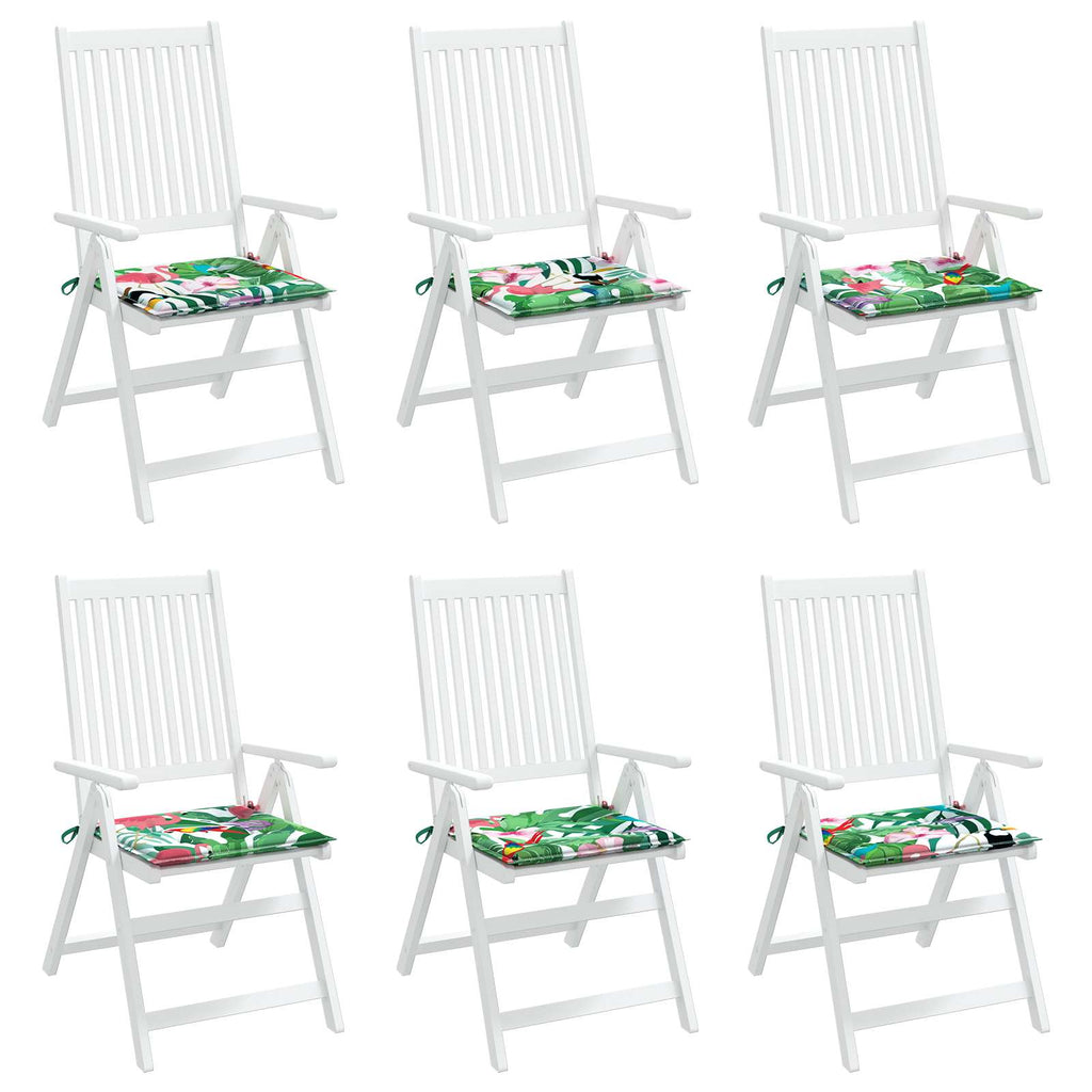 Cuscini per sedie 6 pcs Multicolore 50 x 50 x 4 cm
