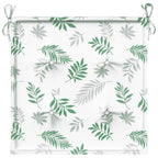 Cuscini per Sedia 2 pz Motivo a Foglie 50x50x4 cm in Tessuto