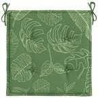 Cuscini per Sedia 2 pz Motivo a Foglie 50x50x4 cm in Tessuto