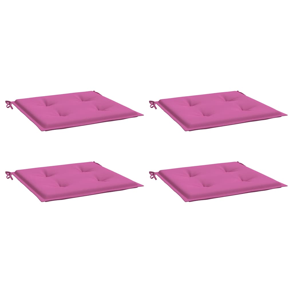 Cuscini per Sedia 4 pz Rosa 50x50x4 cm in Tessuto