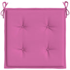 Cuscini per Sedia 4 pz Rosa 50x50x4 cm in Tessuto