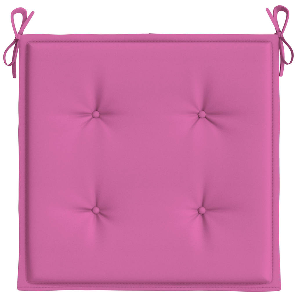 Cuscini per Sedia 4 pz Rosa 50x50x4 cm in Tessuto