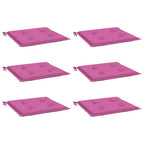 Cuscini per Sedia 6 pz Rosa 50x50x4 cm in Tessuto