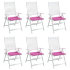 Cuscini per Sedia 6 pz Rosa 50x50x4 cm in Tessuto