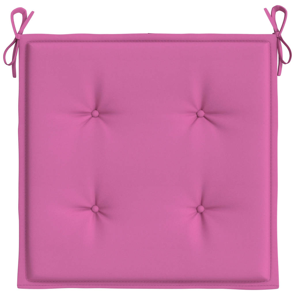 Cuscini per Sedia 6 pz Rosa 50x50x4 cm in Tessuto